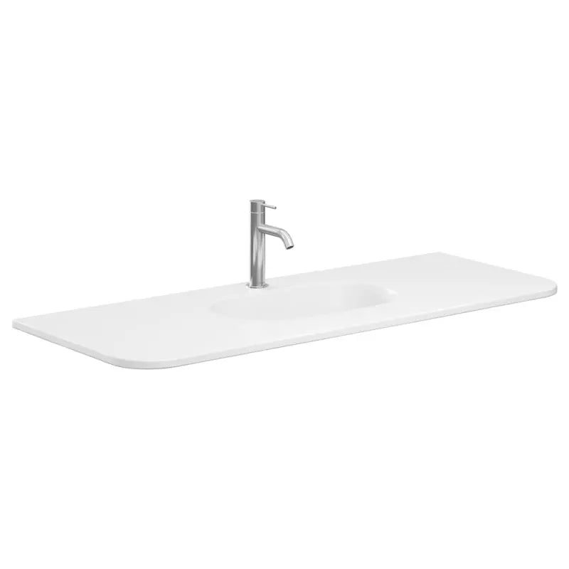 Lola Matte Full Depth Curved Ceramic Basin Top 1200mm 1-Tap-Hole fienza
