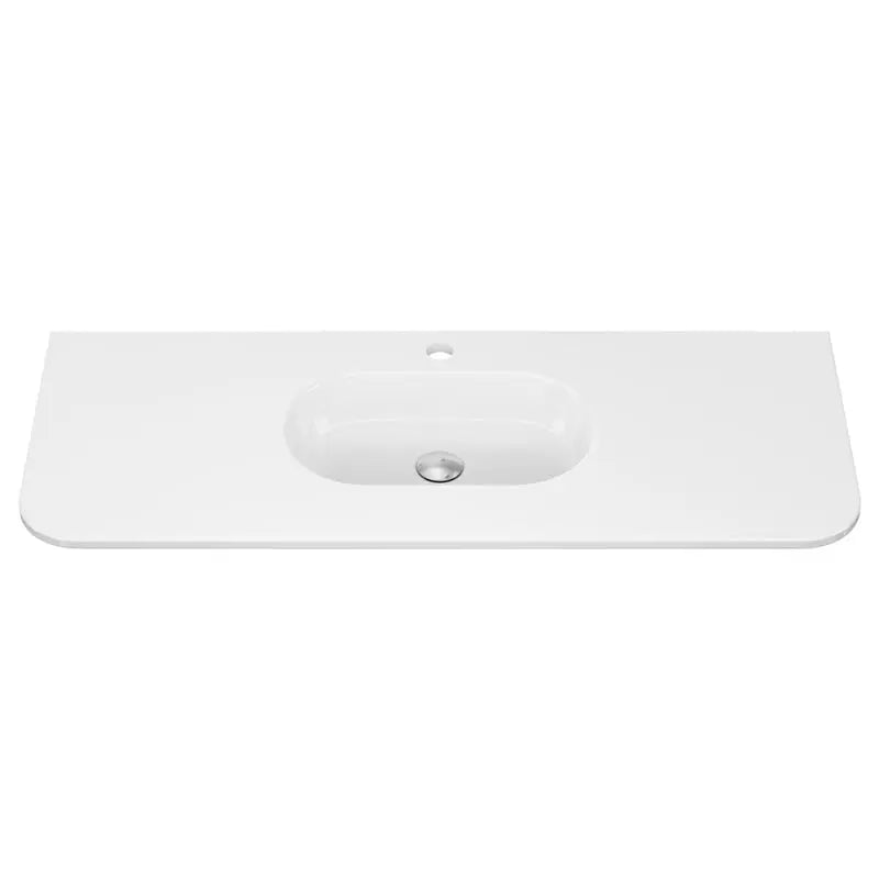 Lola Gloss Full Depth Curved Ceramic Basin Top 1200mm 1-Tap-Hole fienza