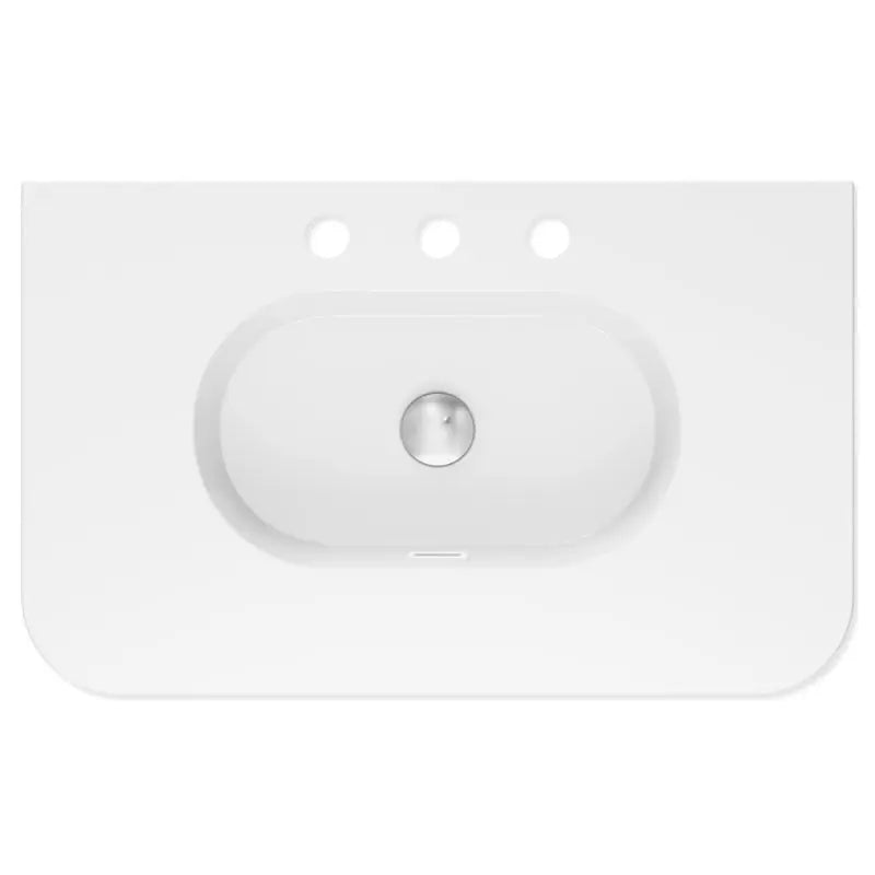 Lola Gloss Full Depth Curved Ceramic Basin Top 750mm 3-Tap-Hole fienza