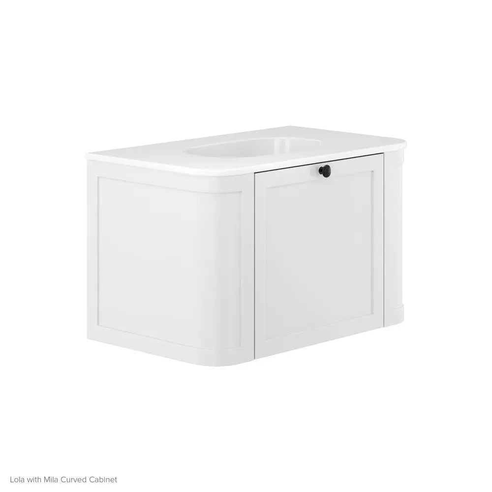 Lola Matte Full Depth Curved Ceramic Basin Top 750mm No-Tap-Hole fienza