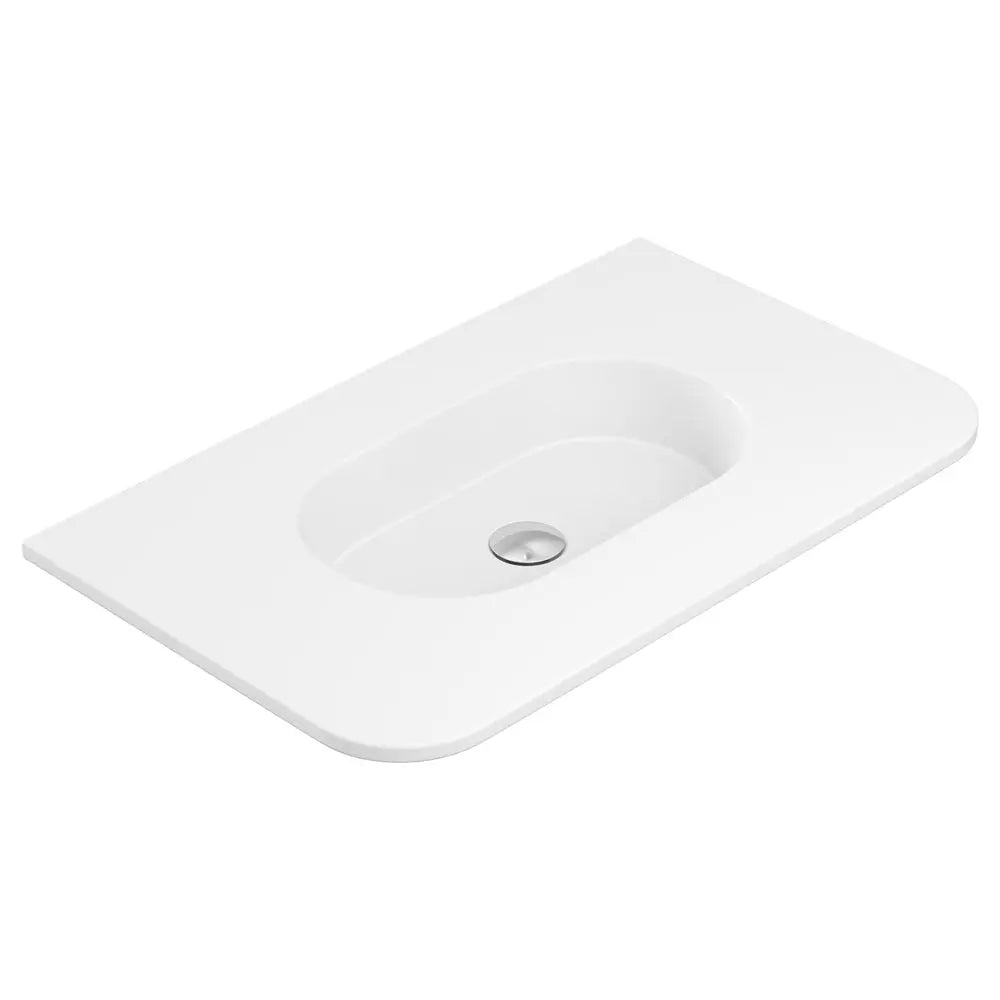 Lola Matte Full Depth Curved Ceramic Basin Top 750mm No-Tap-Hole fienza