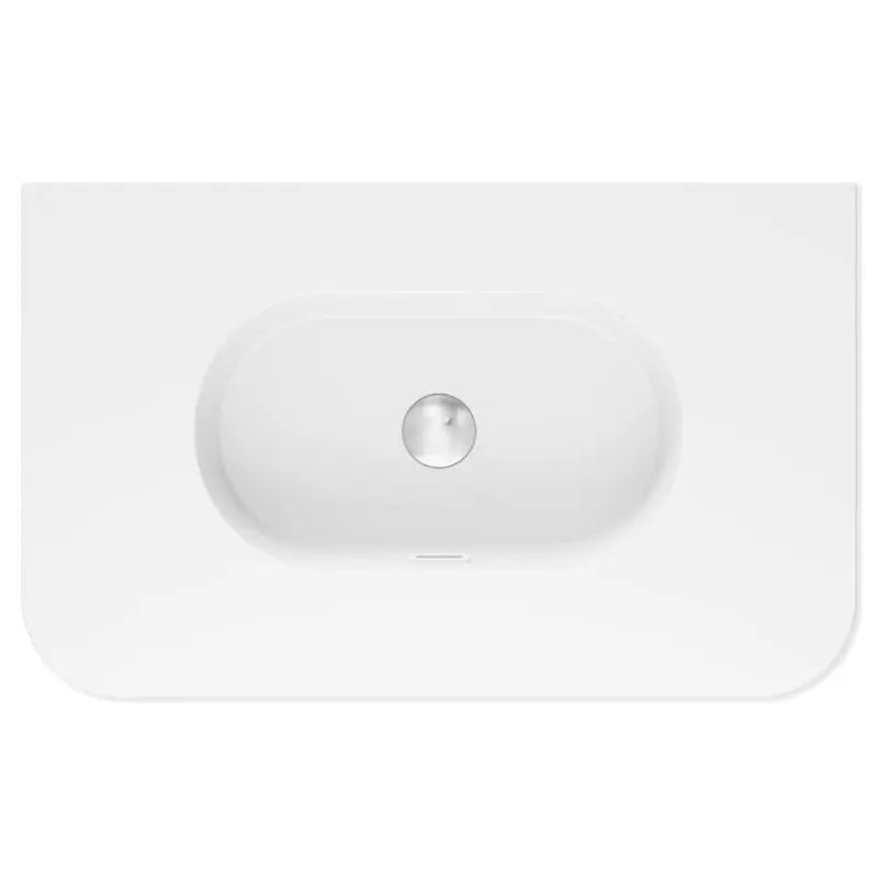 Lola Matte Full Depth Curved Ceramic Basin Top 750mm No-Tap-Hole fienza