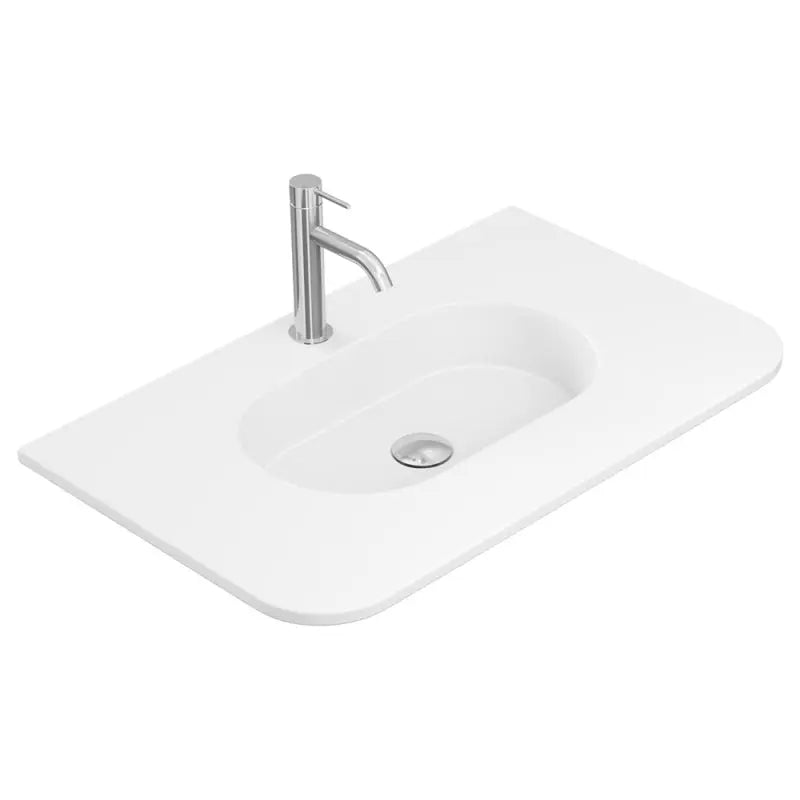 Lola Matte Full Depth Curved Ceramic Basin Top 750mm 1-Tap-Hole fienza
