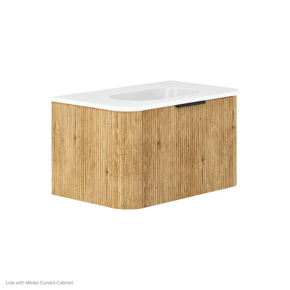 Lola Matte Full Depth Curved Ceramic Basin Top 750mm No-Tap-Hole fienza