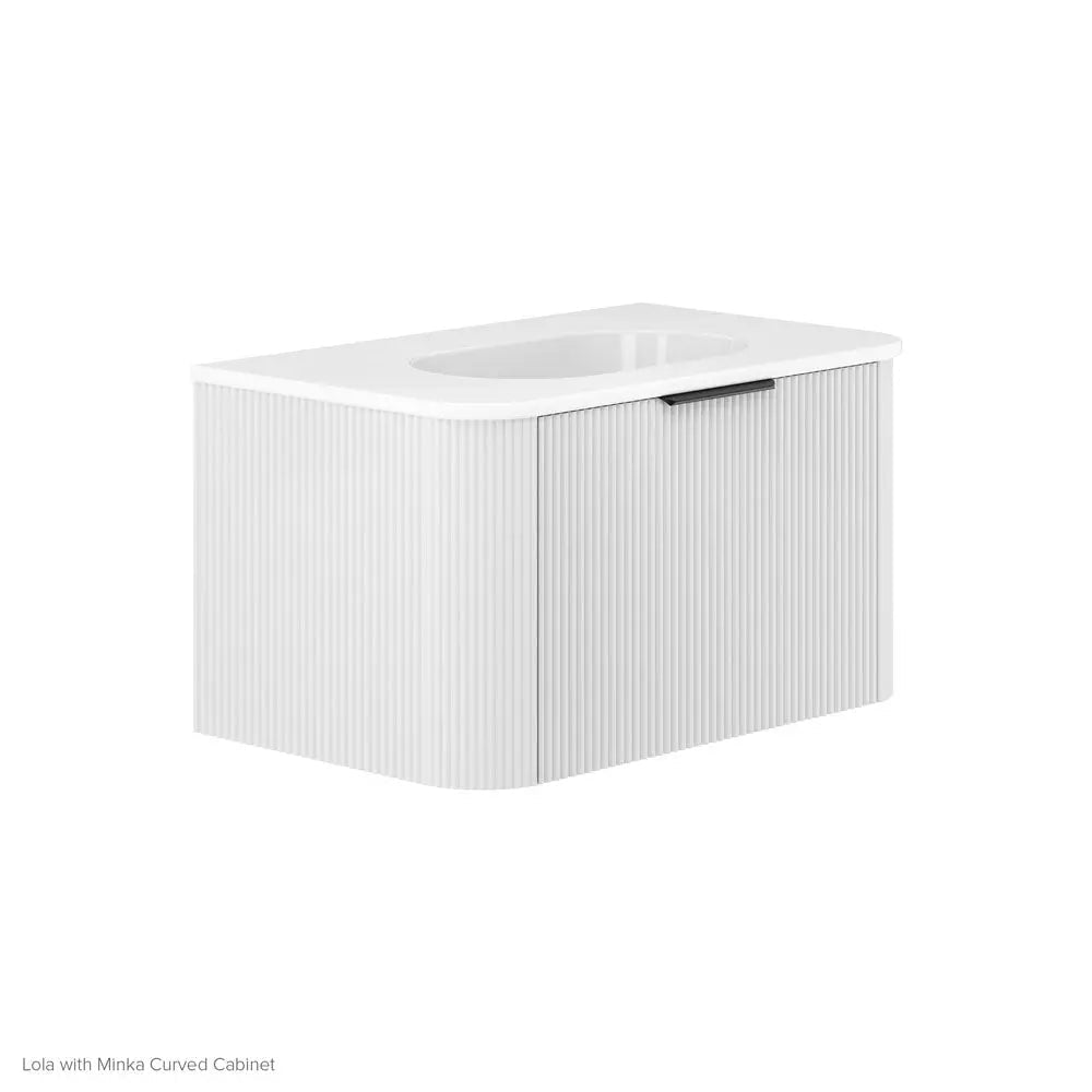 Lola Gloss Full Depth Curved Ceramic Basin Top 750mm No-Tap-Hole fienza
