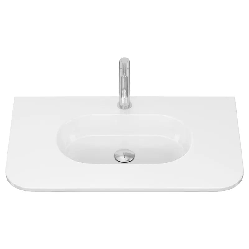 Lola Gloss Full Depth Curved Ceramic Basin Top 750mm 1-Tap-Hole fienza
