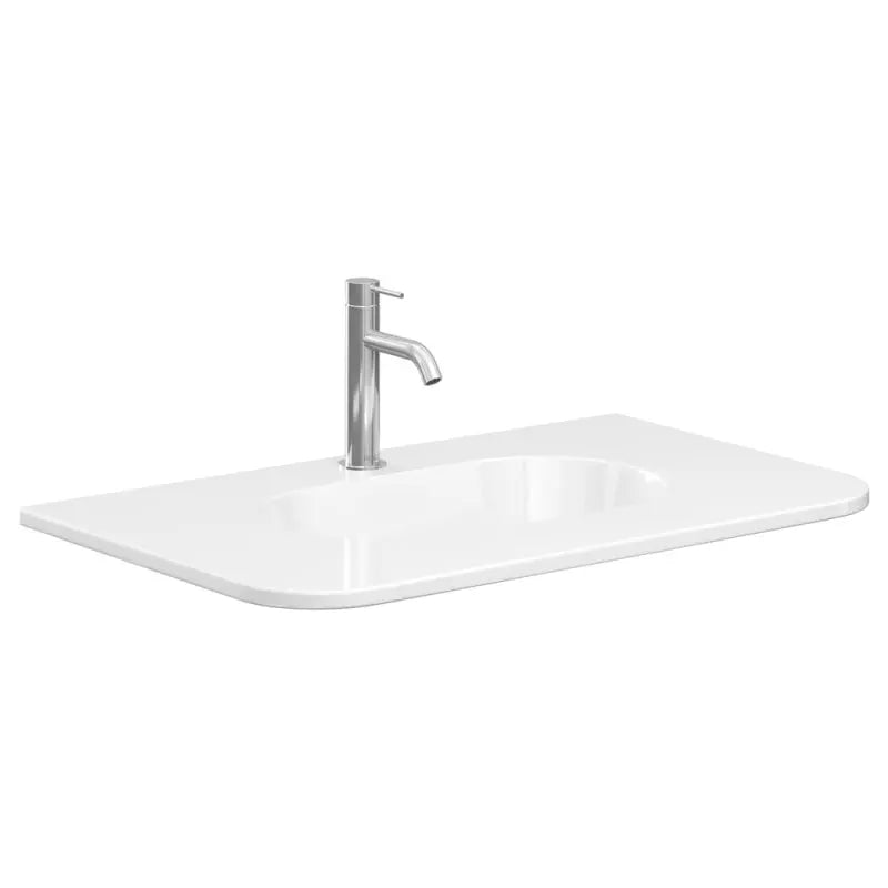 Lola Gloss Full Depth Curved Ceramic Basin Top 750mm 1-Tap-Hole fienza