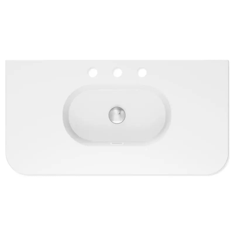Lola Gloss Full Depth Curved Ceramic Basin Top 900mm 3-Tap-Hole fienza