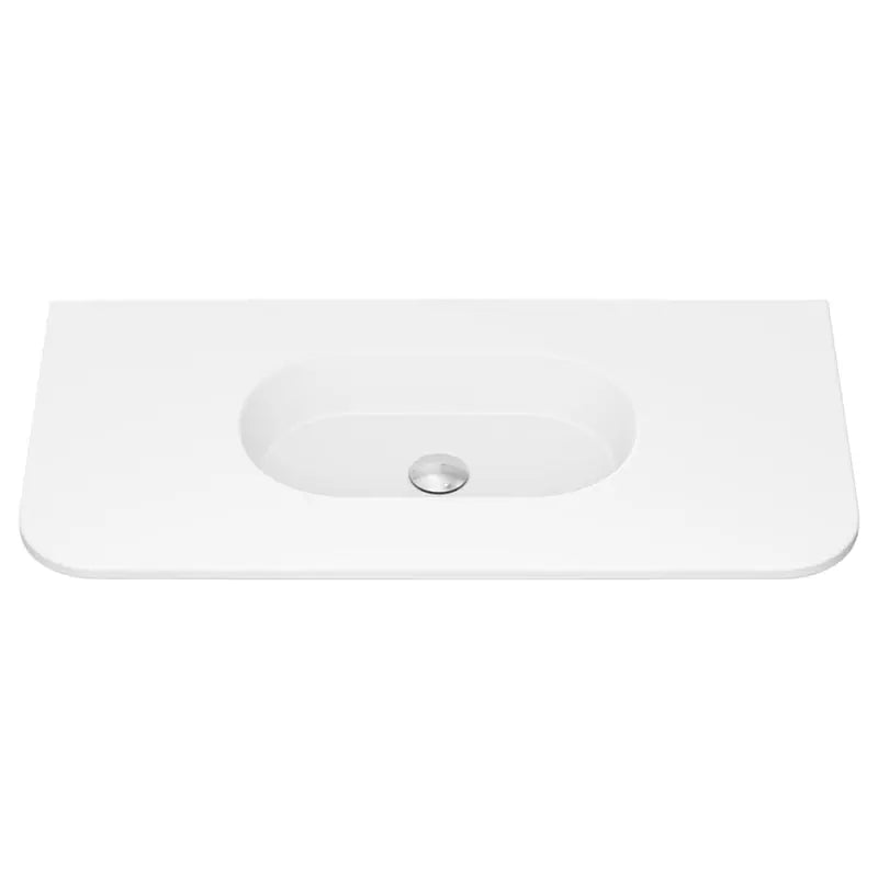 Lola Matte Full Depth Curved Ceramic Basin Top 900mm No-Tap-Hole fienza