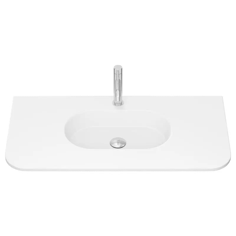 Lola Matte Full Depth Curved Ceramic Basin Top 900mm 1-Tap-Hole fienza