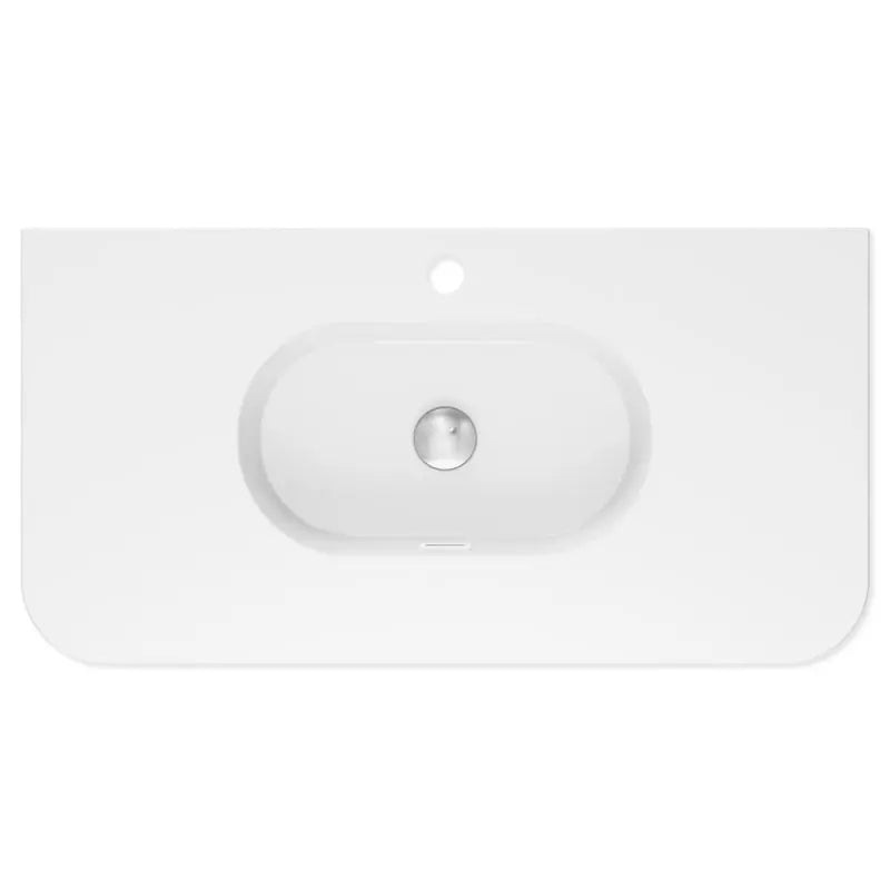 Lola Gloss Full Depth Curved Ceramic Basin Top 900mm 1-Tap-Hole fienza