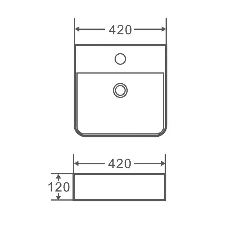 Marsay 77 Wall-Hung Square Art Basins - Matt White mercioaustralia