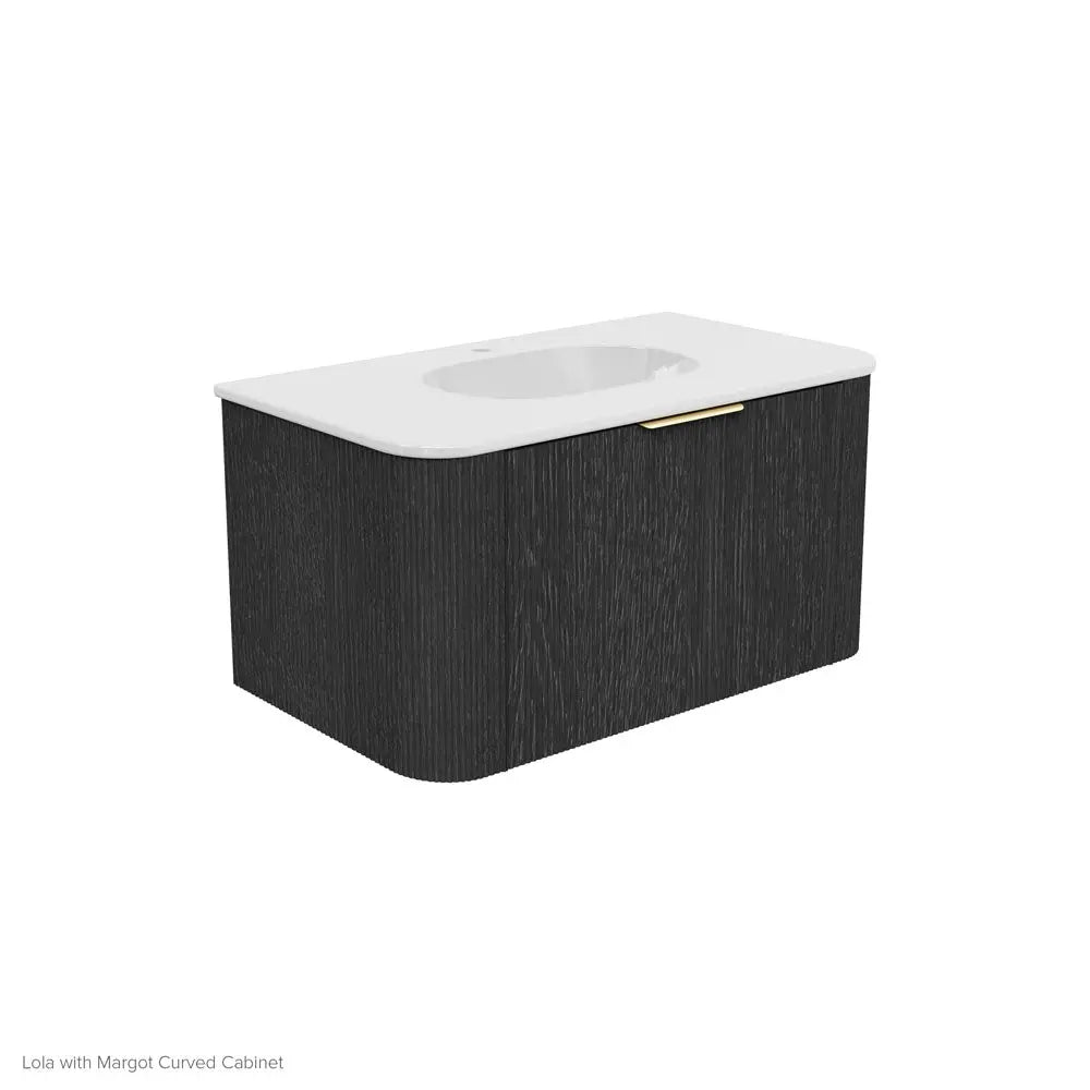 Lola Gloss Full Depth Curved Ceramic Basin Top 750mm 1-Tap-Hole fienza