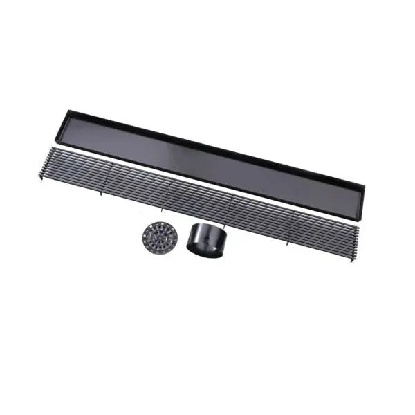 Wide Matte Black Linear Floor Grate 600~3000 (L) X 100 (W) MM Somer