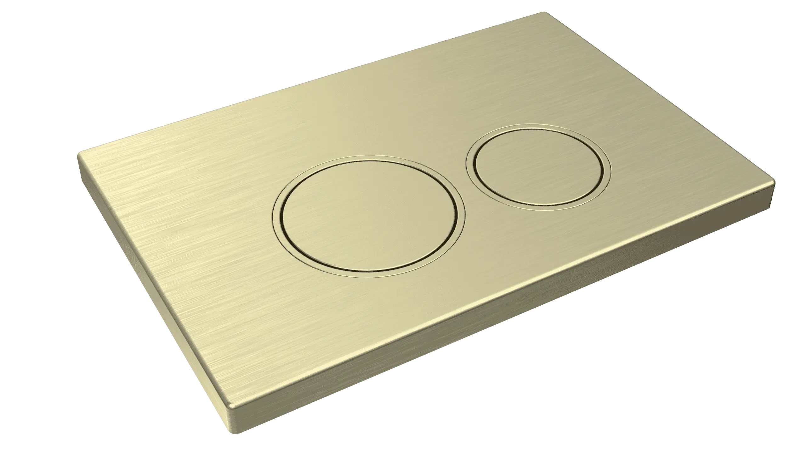 Mercio Sigma Round Button Flush Plate – Brushed Gold mercioaustralia
