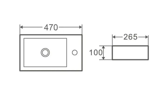 Mini 45R Compact Wall-Hung Basin mercioaustralia