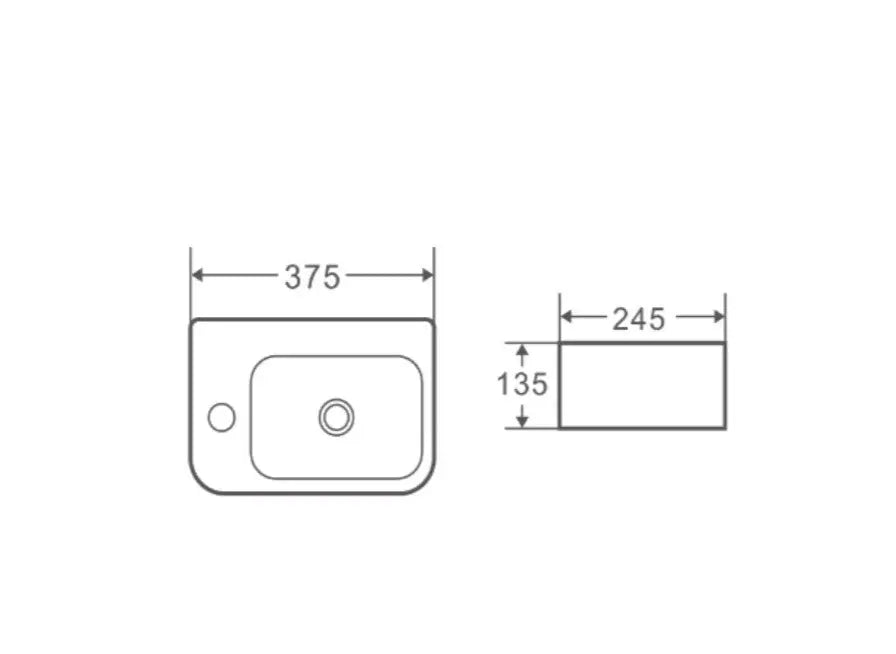 Mini 37L Compact Wall-Hung Basin mercioaustralia