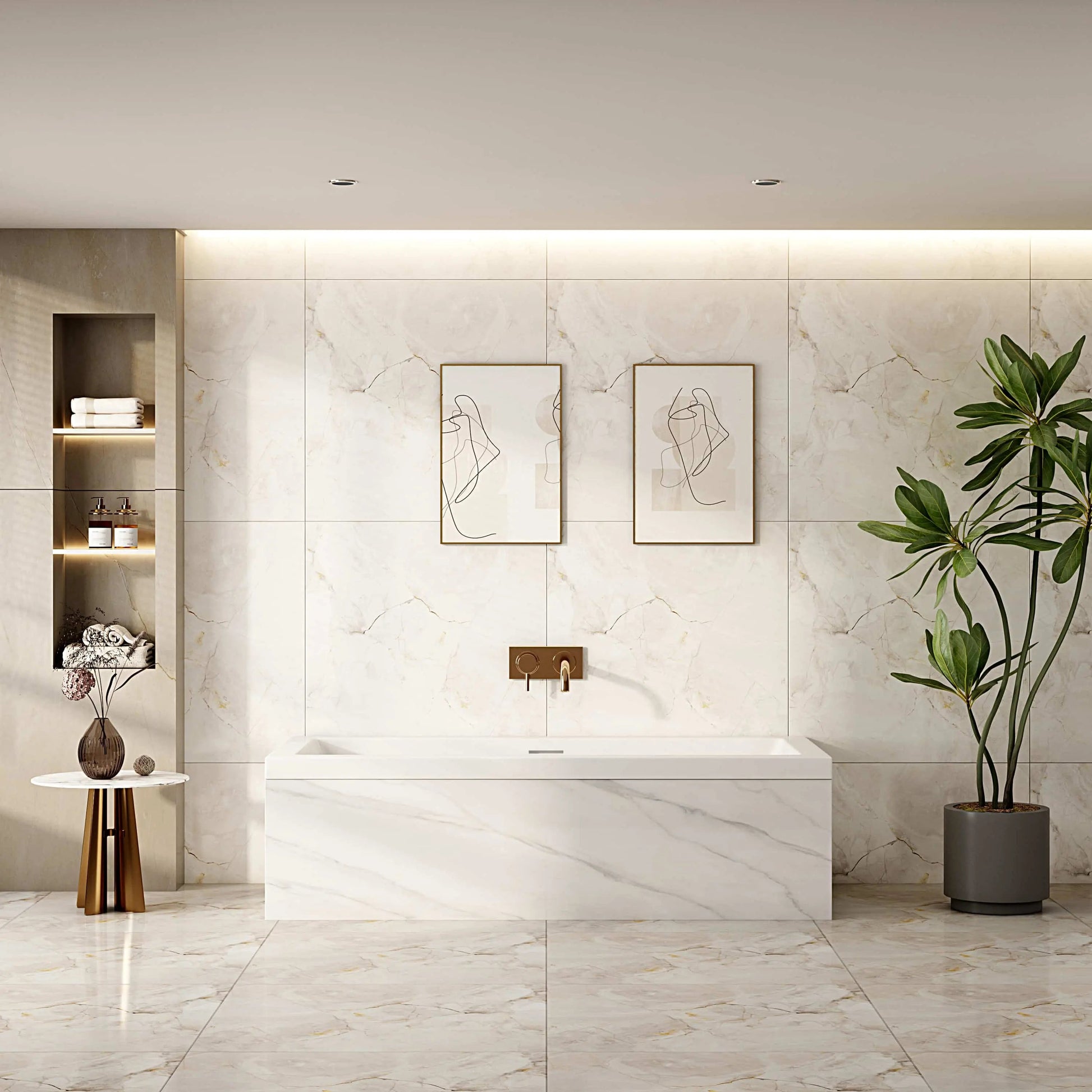 Mira Insert & Island Bathtub - Gloss White mercioaustralia