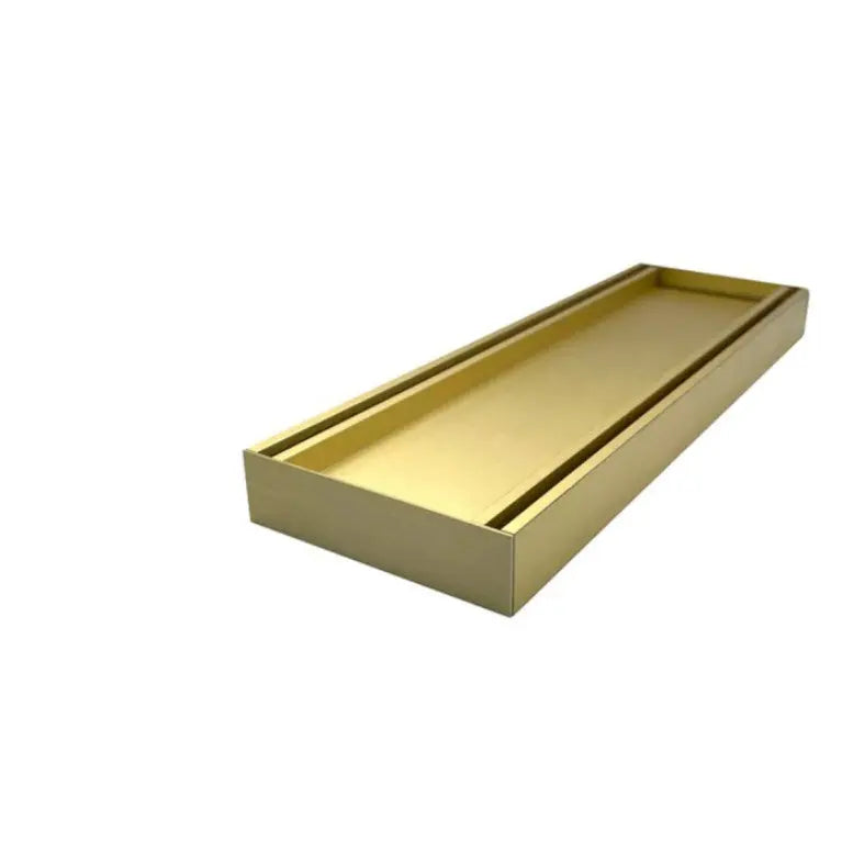 100x100x21mm Brushed Gold Ezy Flow Tile Insert Grate Aquaperla