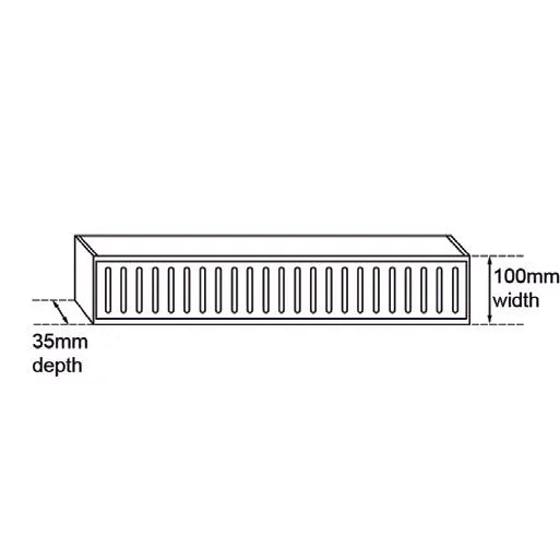 100x100x35mm Brushed Silver Ezy Flow Floor Grate Aquaperla