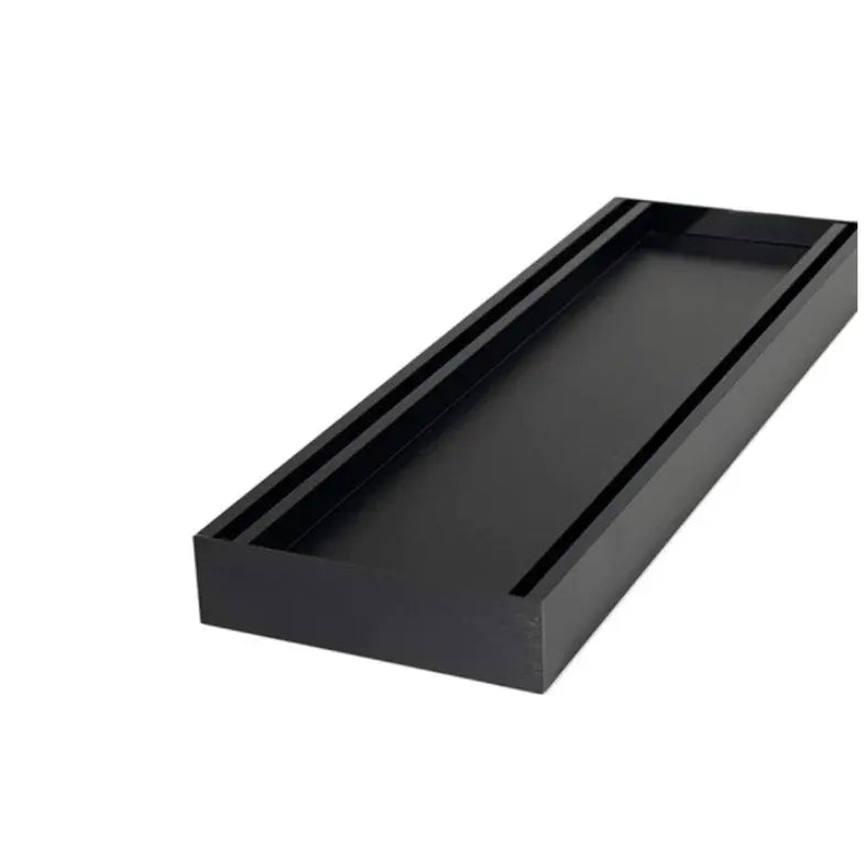 100x100x35mm Brushed Black Ezy Flow Tile Insert Grate Aquaperla
