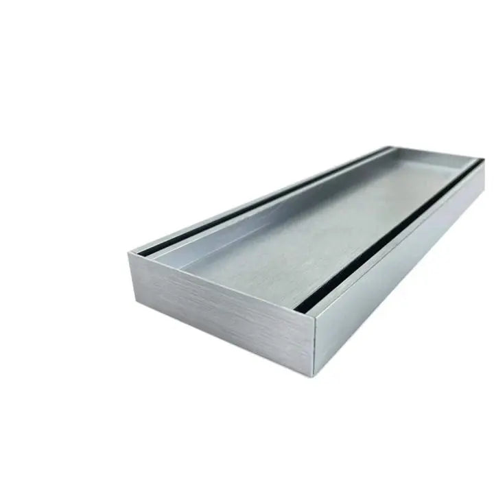 100x100x35mm Brushed Silver Ezy Flow Tile Insert Grate Aquaperla