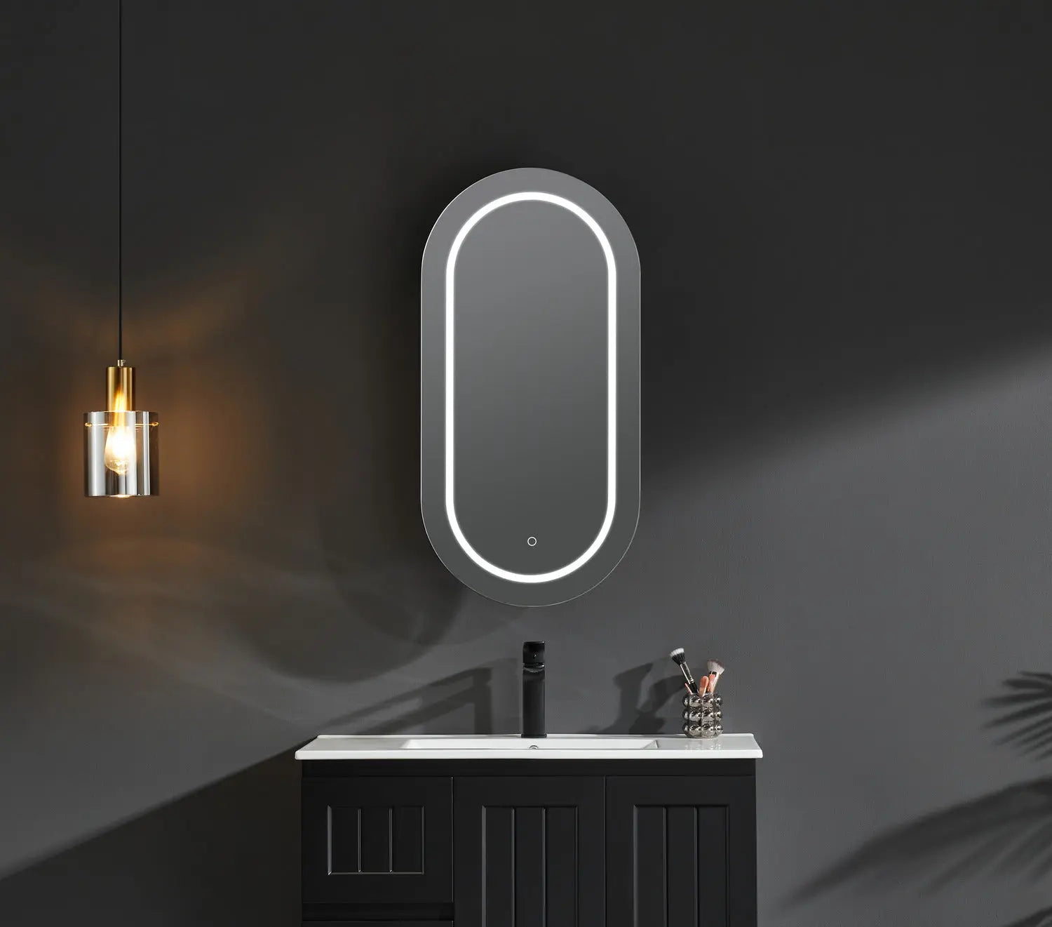 Olivia LED Mirror Cabinet 450X900X155mm Poseidonbk