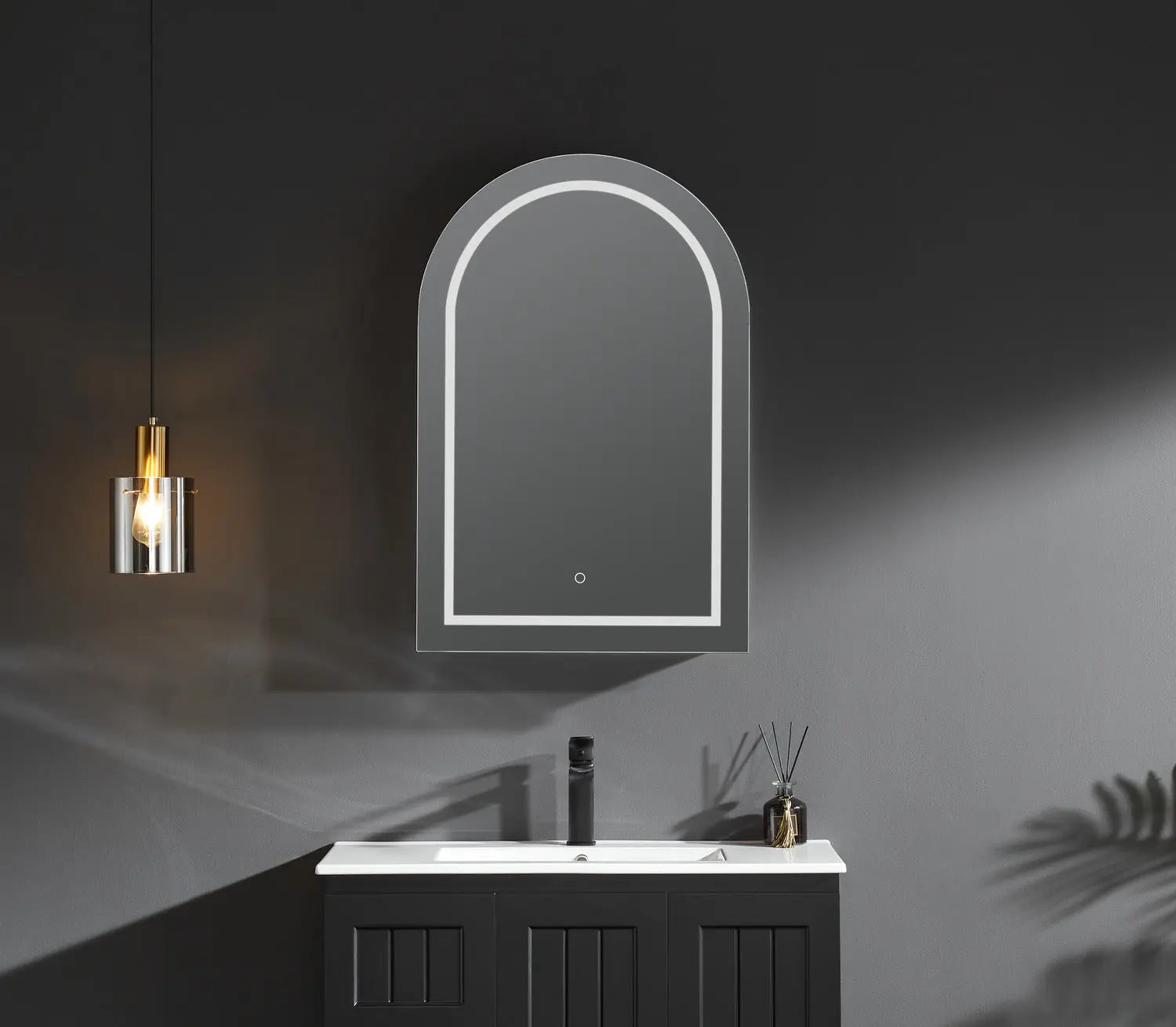 Olivia LED Mirror Cabinet 450X900X155mm Poseidonbk