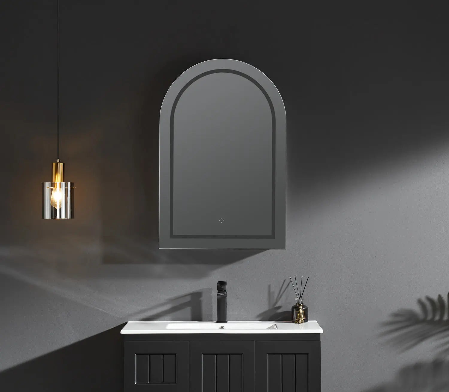 Olivia LED Mirror Cabinet 450X900X155mm Poseidonbk
