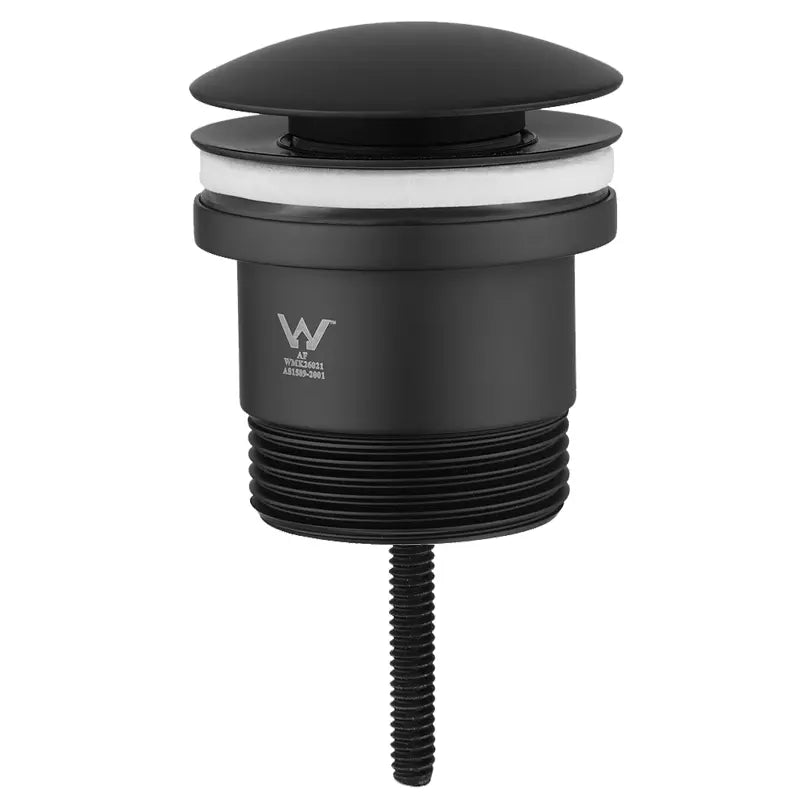 40mm Matt Black Pop Up Waste Universal Non Overflow Aquaperla