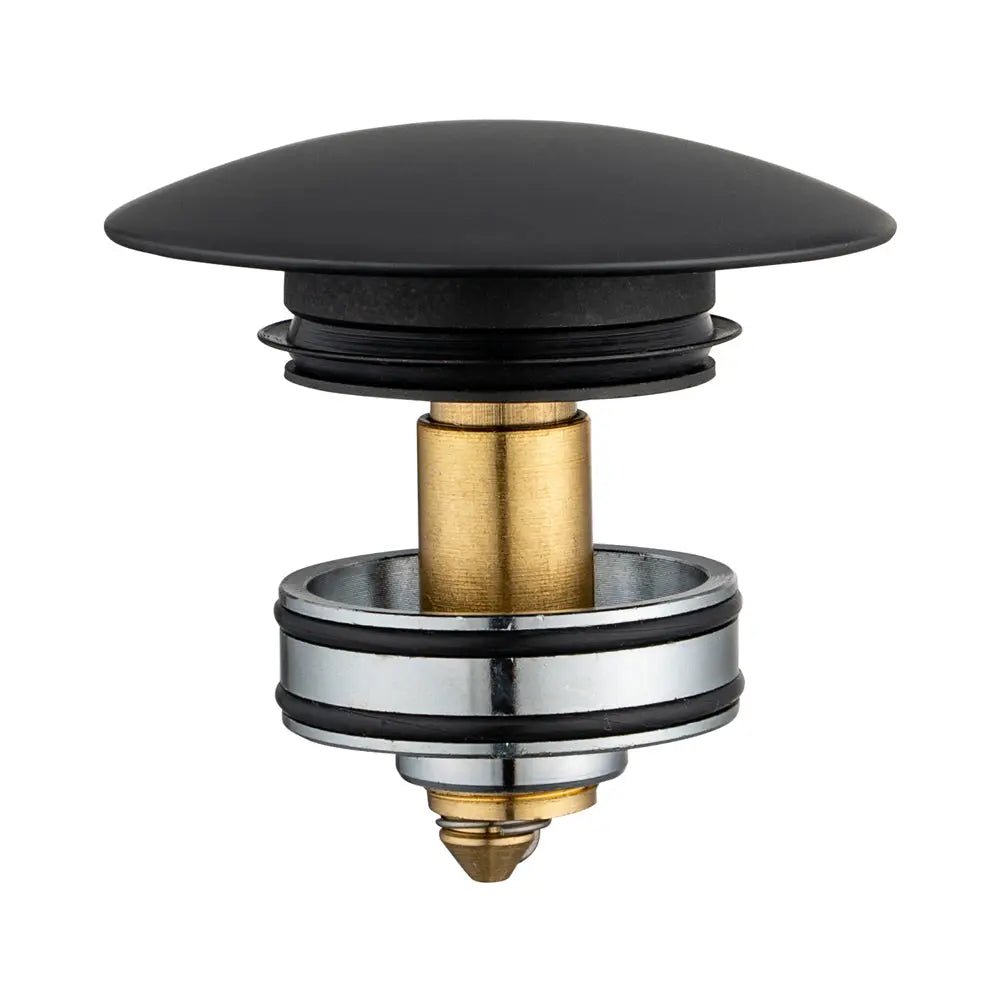 40mm Matt Black Pop Up Waste Universal Non Overflow Aquaperla
