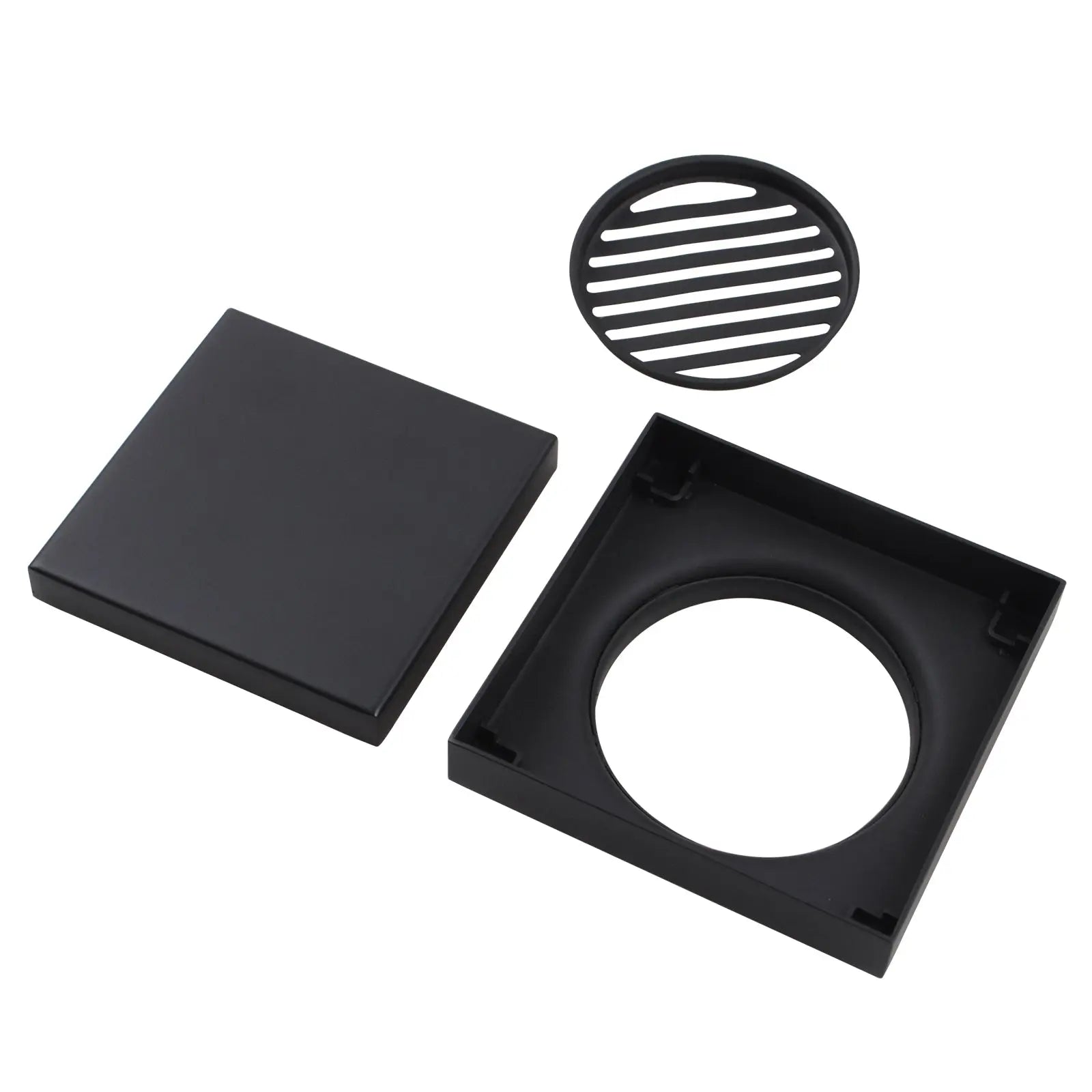 120x120mm Black Tile Insert Drain Aquaperla