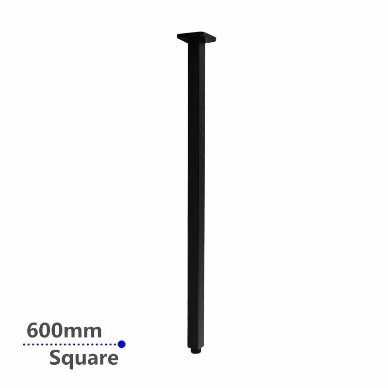 600mm Black Ceiling Shower Arm Aquaperla