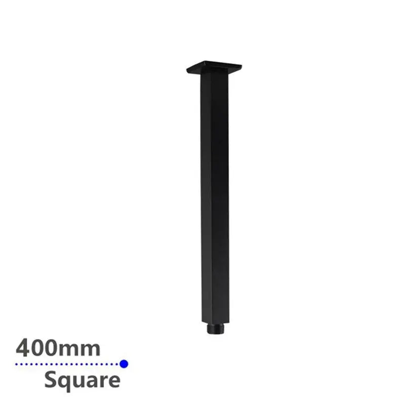 400mm Black Ceiling Shower Arm Aquaperla