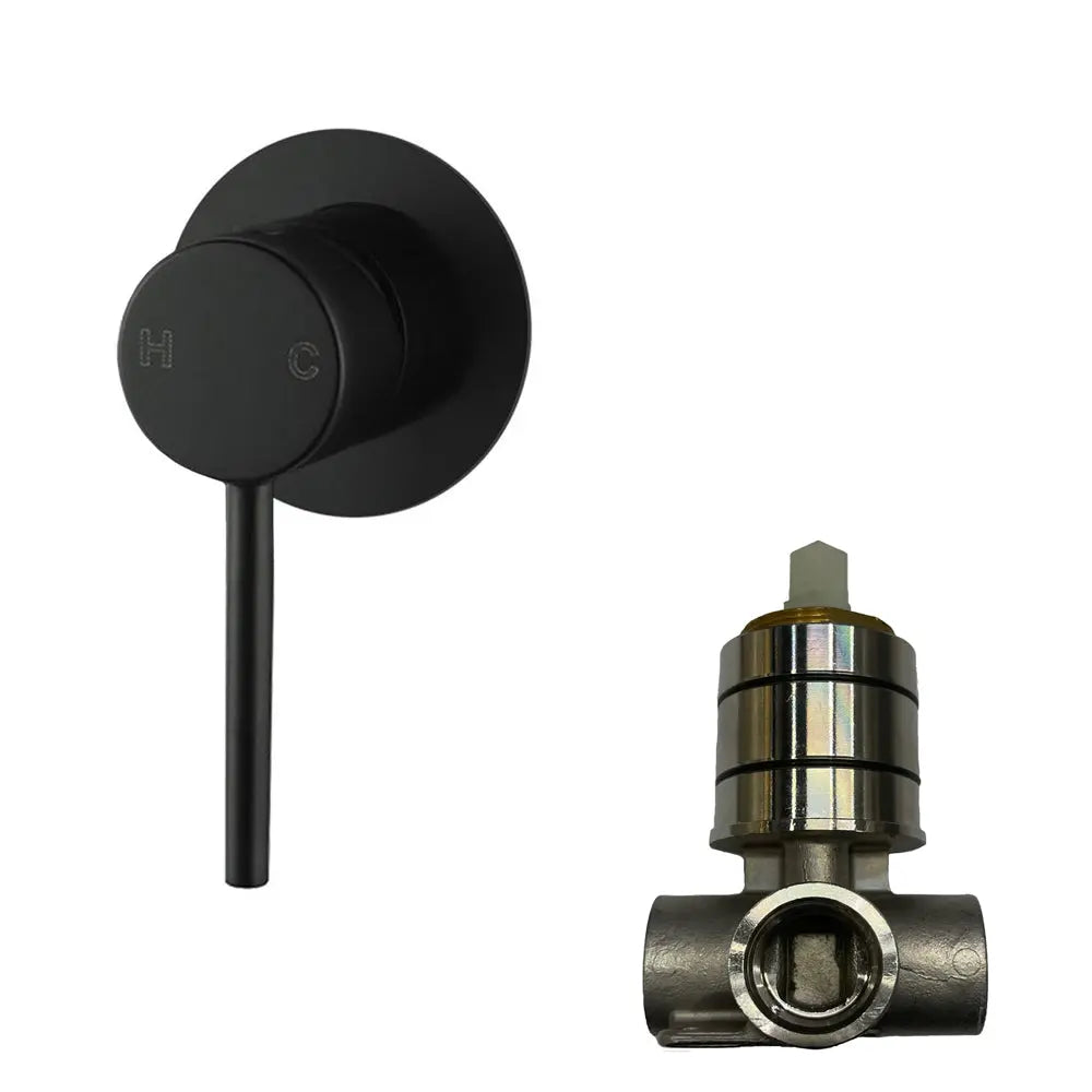 LUCID PIN - Black Wall Mixer Aquaperla