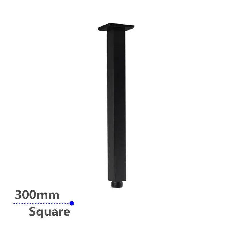 300mm Black Ceiling Shower Arm Aquaperla