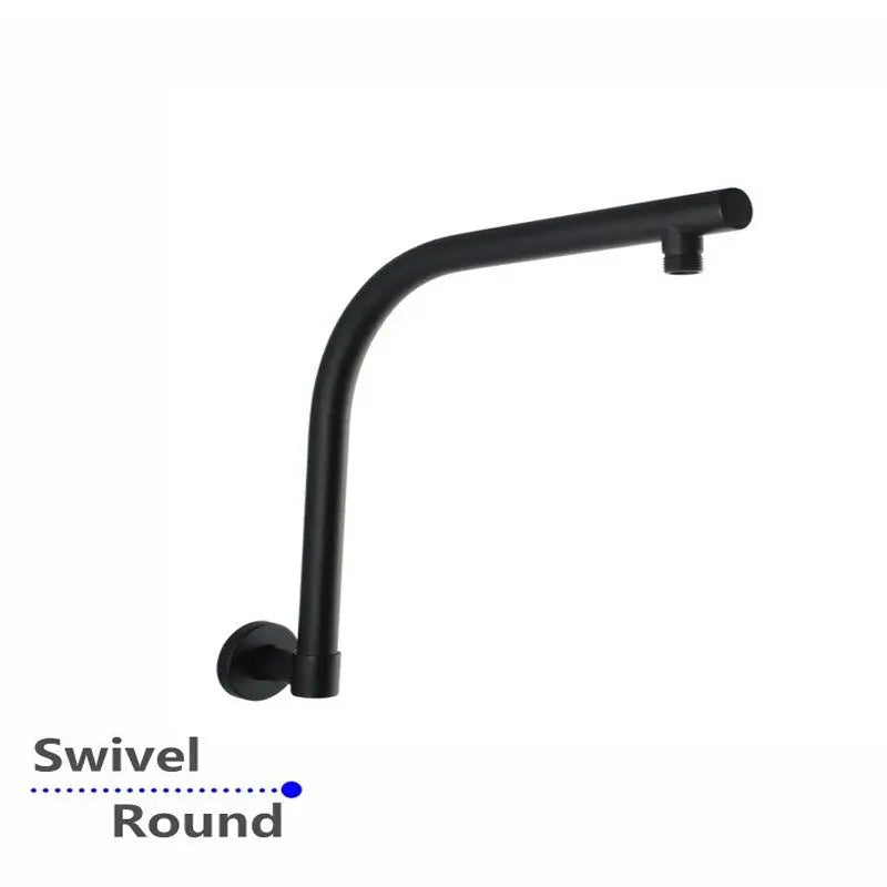 Black Wall Shower Arm Aquaperla