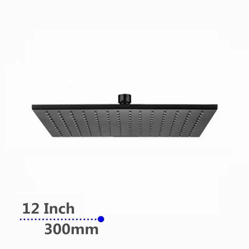 300mm Black Shower Head Aquaperla