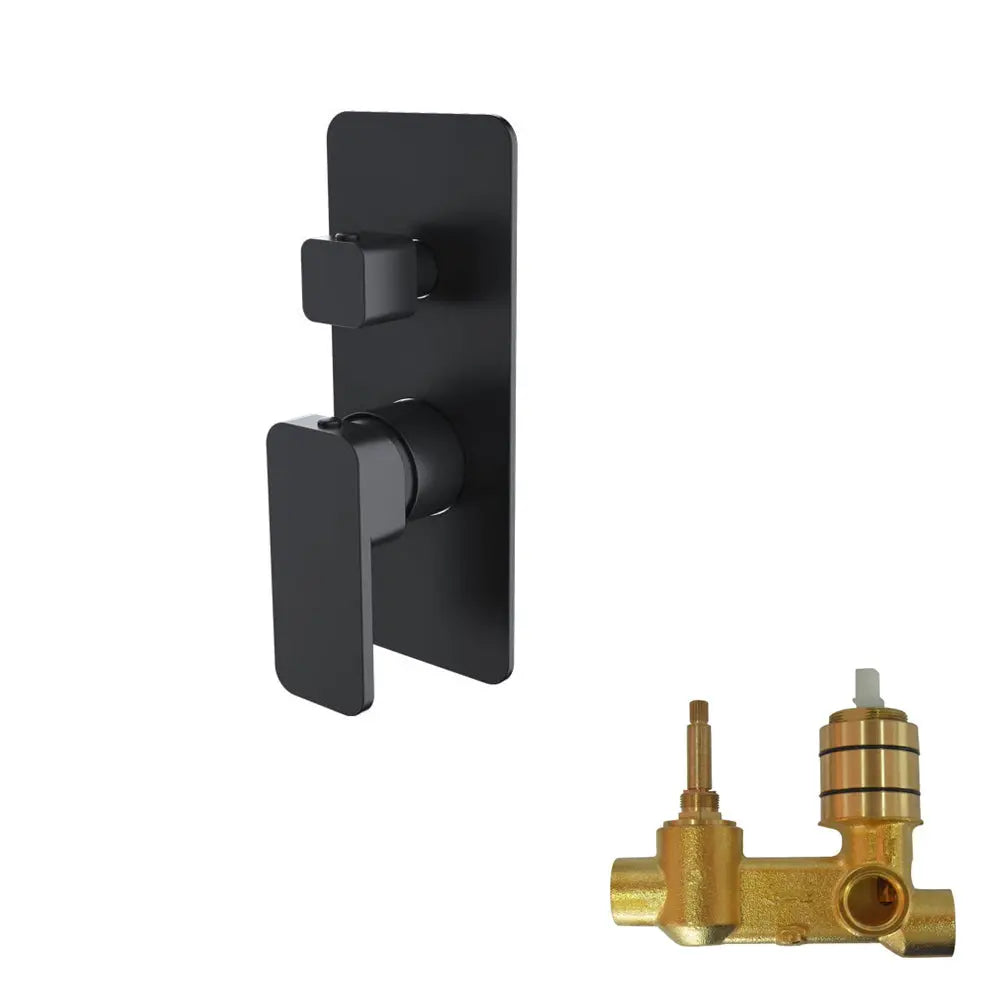 IVANO - Black Diverter Mixer Aquaperla