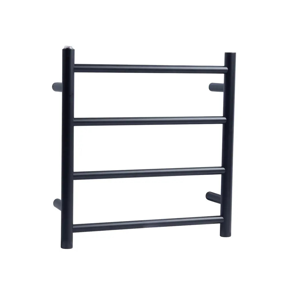 Black Heated Towel Rack 4 Bars Aquaperla