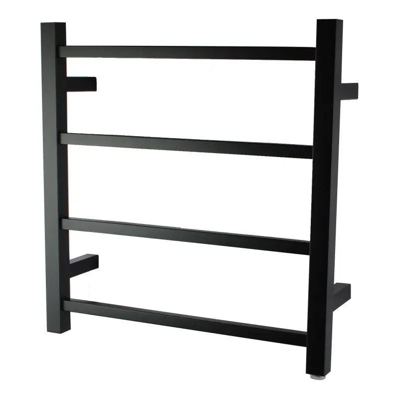 Black Heated Towel Rack 4 Bars Aquaperla