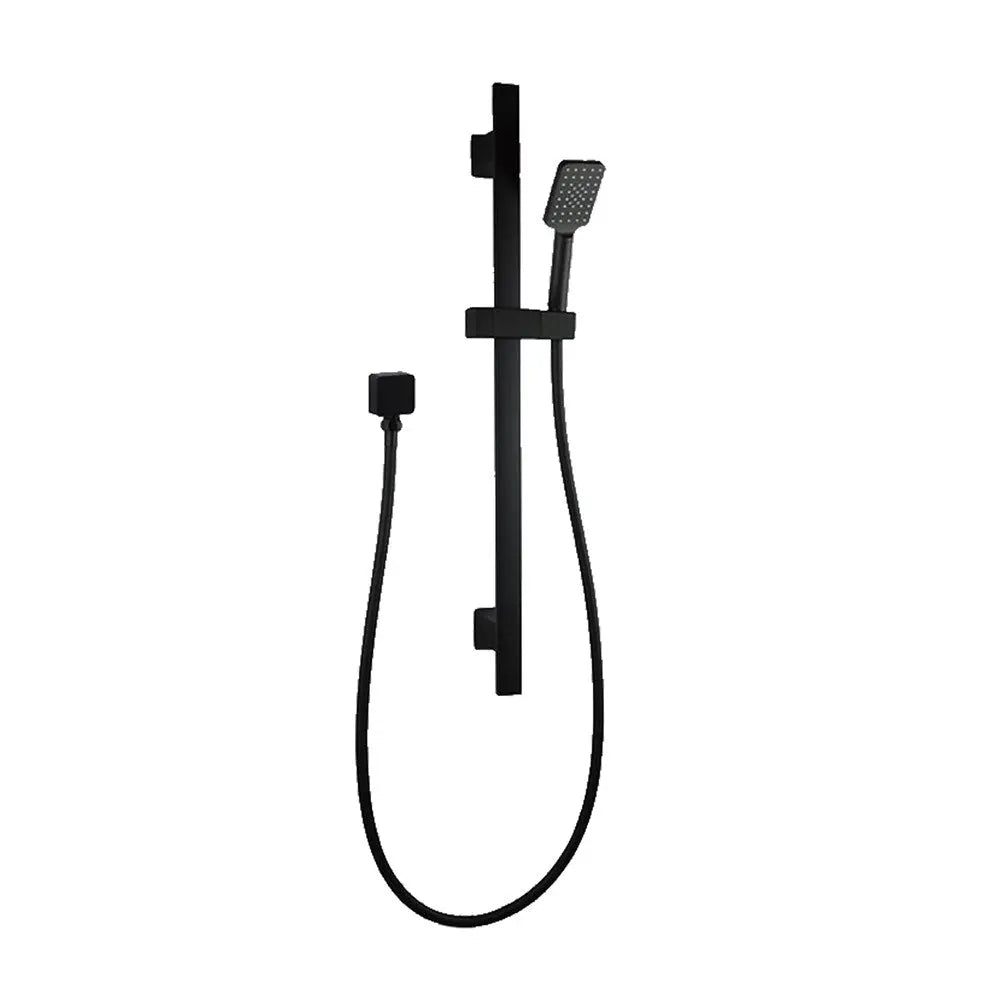 Black Shower Rail with Handheld Shower Aquaperla