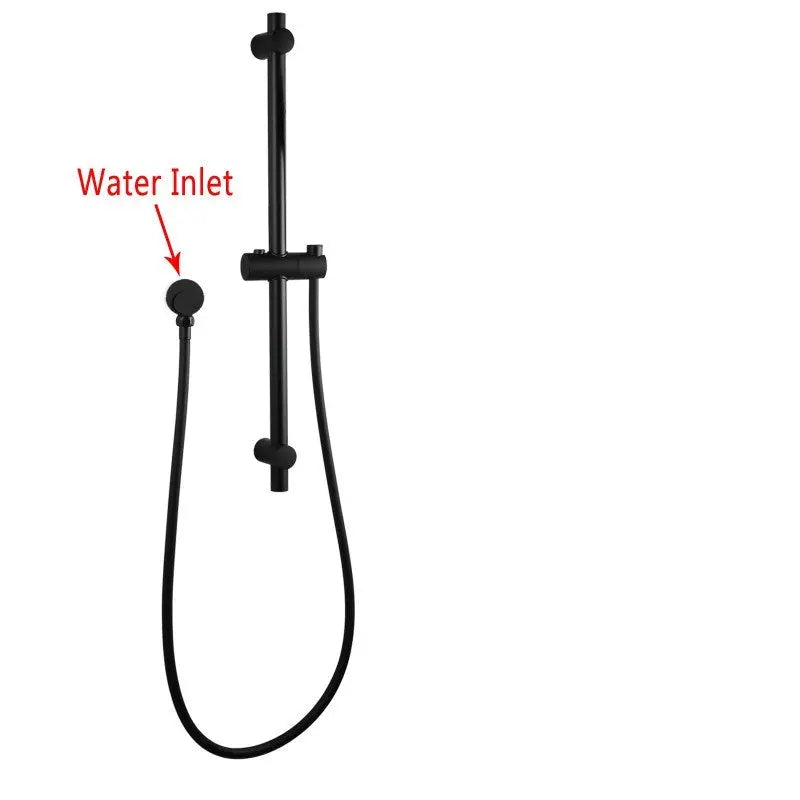 Black Shower Rail Aquaperla