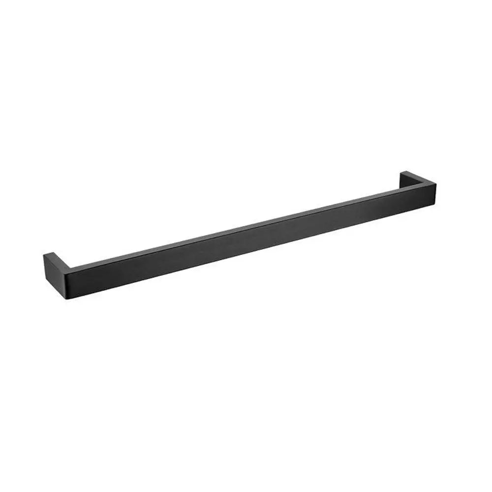 IVANO - 600mm Black Single Towel Rail Aquaperla
