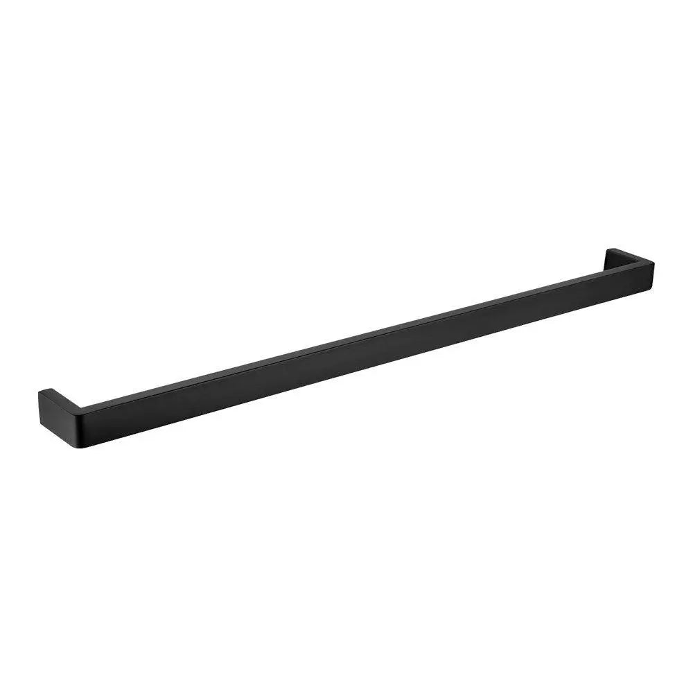 IVANO - 800mm Black Single Towel Rail Aquaperla