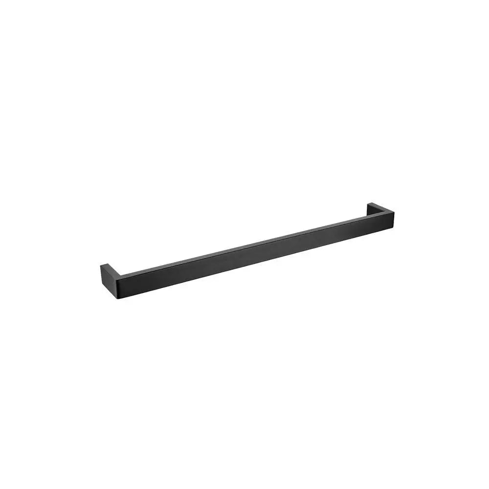 IVANO - 600mm Black Single Towel Rail Aquaperla