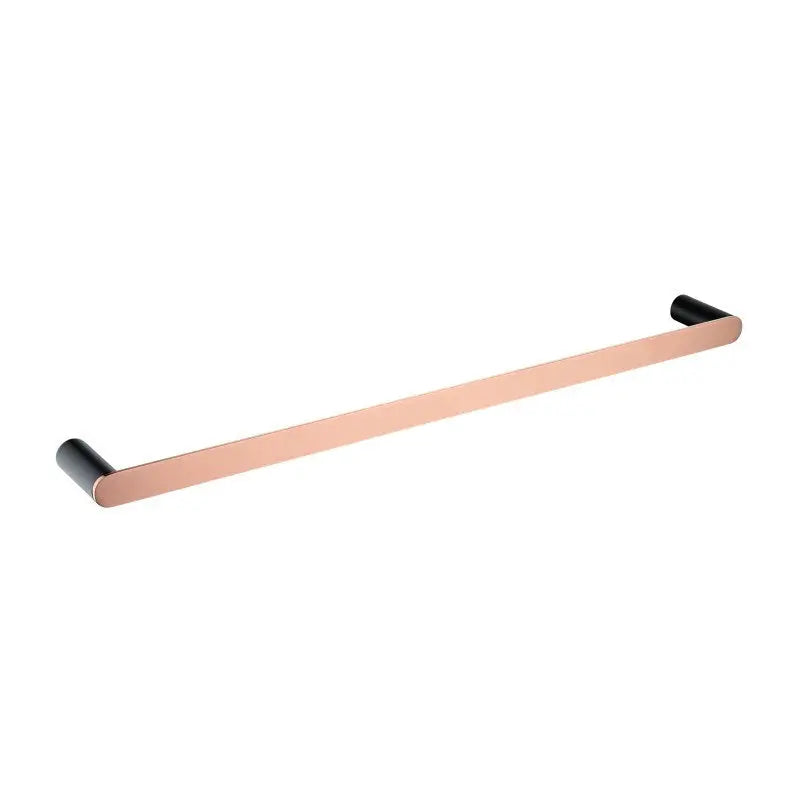 600mm Black & Rose Gold Single Towel Rail Aquaperla