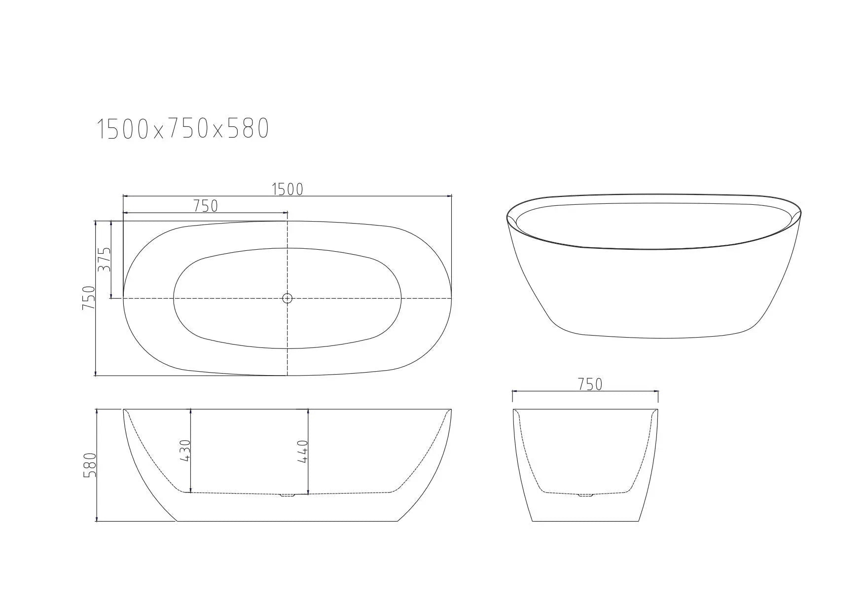 Pilato Freestanding Bathtub - Gloss White & Matt White mercioaustralia