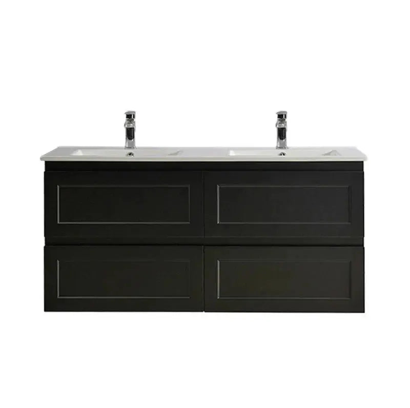 Fremantle PVC Wall Hung Cabinet Vanity 1200mm (Matte Black) (Single/Double Bowl) Poseidon