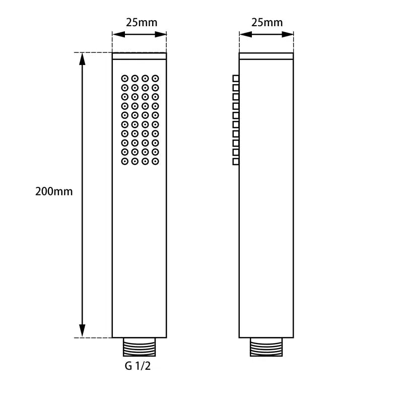 Brushed Nickel Single Function Handheld Shower Aquaperla